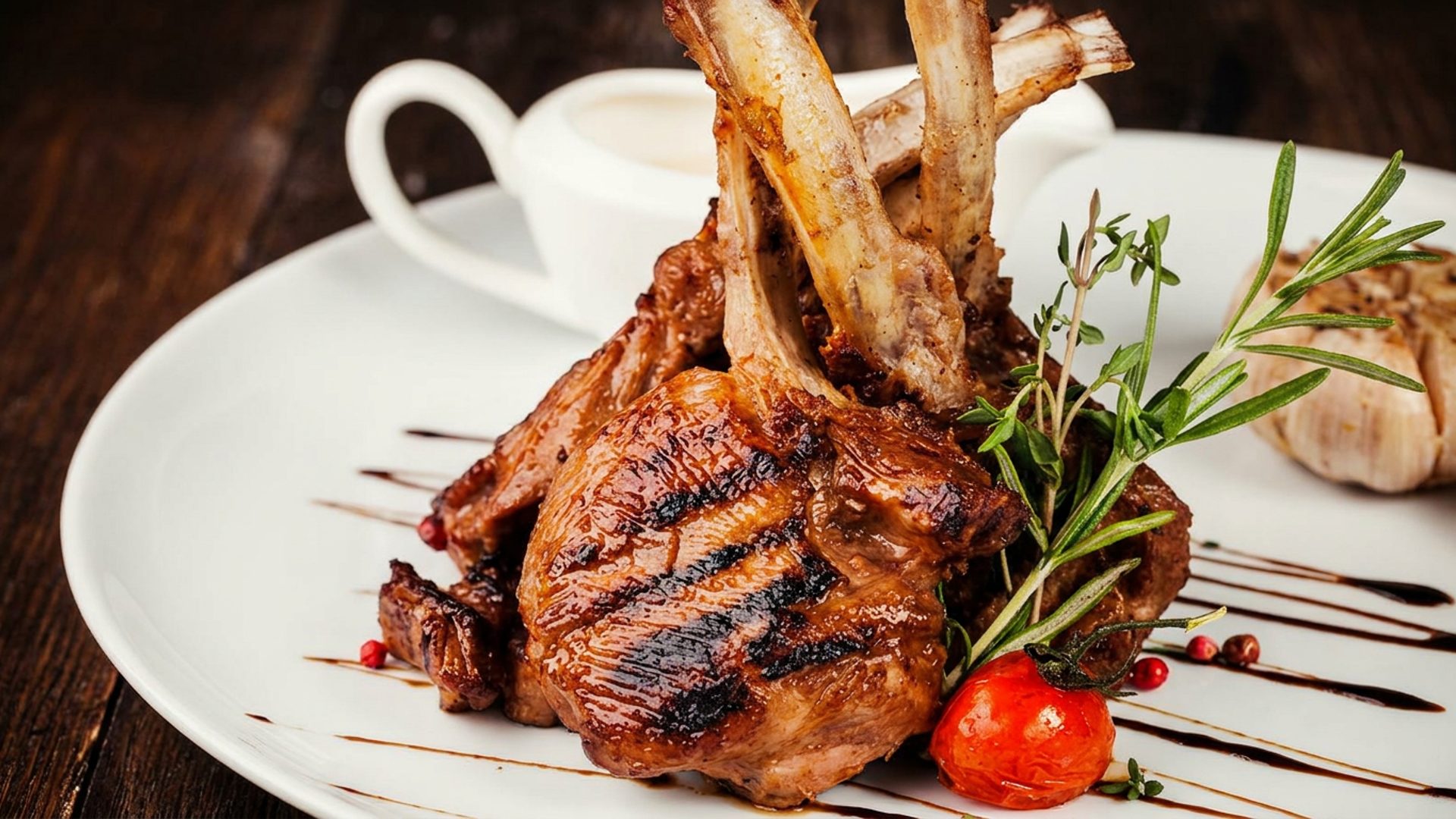 Lamb chops, kufta, shawarma