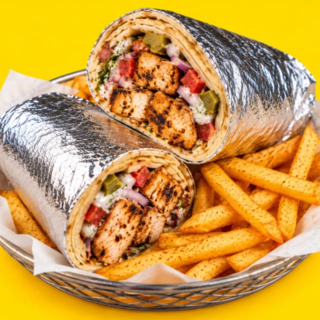 Chicken Kabob Sandwich.