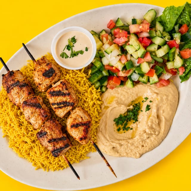 Chicken Kabob Plate.