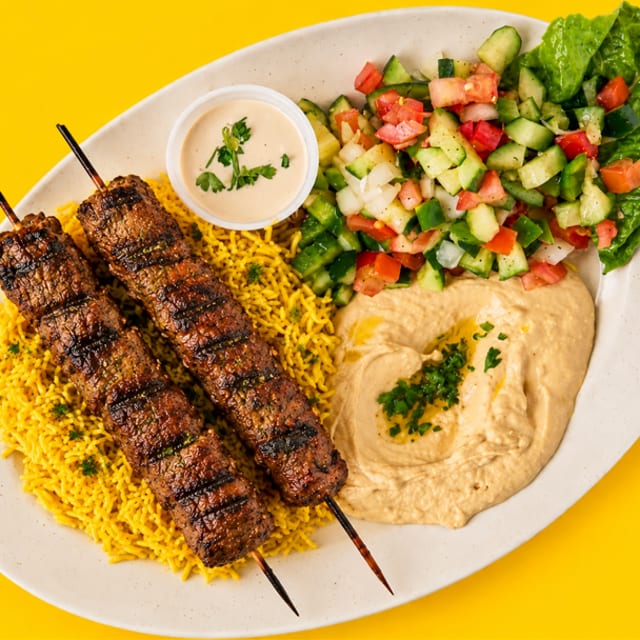 Lamb Kabob Plate.
