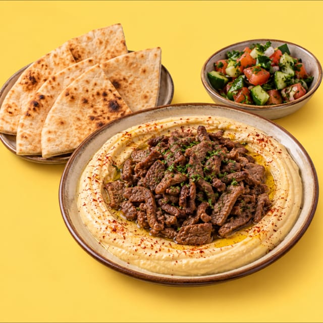 Hummus with Lamb.